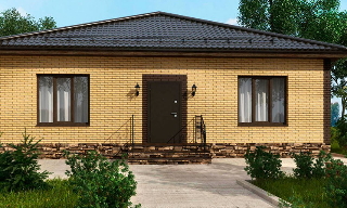 Проекты одноэтажных домов из кирпича | Строй-Крл - Королев от 3662 рублей
