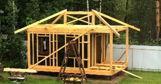 Сарай из бруса 100х100 в Королев - строительство под ключ | Строй-Крл от 41844 руб.
